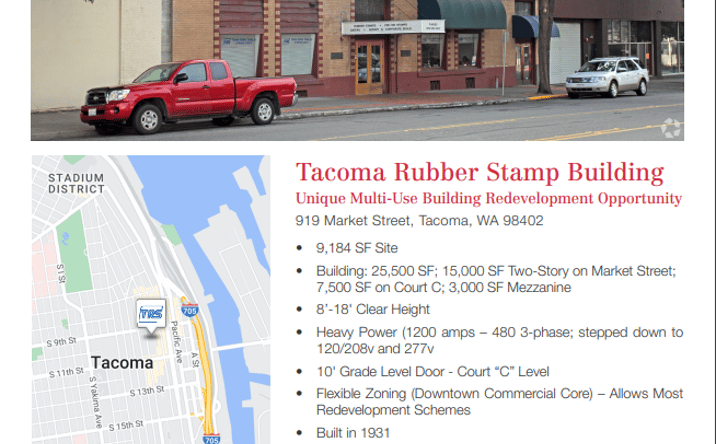 Pictures of Office, Industrial property located at 919 Market St, Tacoma, WA 98402 for sales - image #1
