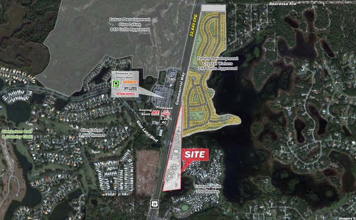 Pictures of Land property located at US 19 & Glen Lakes Blvd, North Weeki Wachee, FL 34613 for sales - image #1