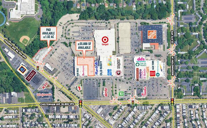 Pictures of Retail, Land property located at 2471 W Cheltenham Ave, Wyncote, PA 19095 for lease - image #1