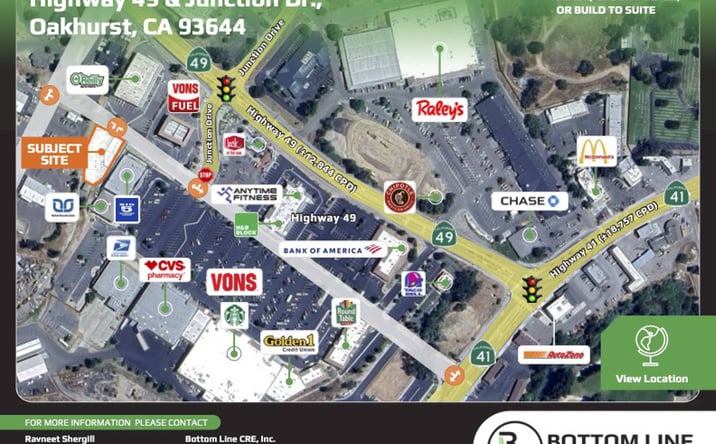 Pictures of Retail, Office, Restaurant property located at Highway 49 & Junction Dr., Oakhurst, CA 93644 for lease - image #1
