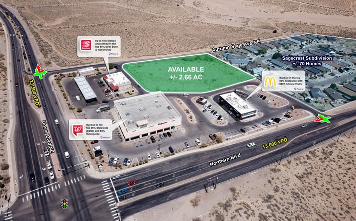 Pictures of Land property located at Unser Blvd, Rio Rancho, NM 87114 for lease - image #1