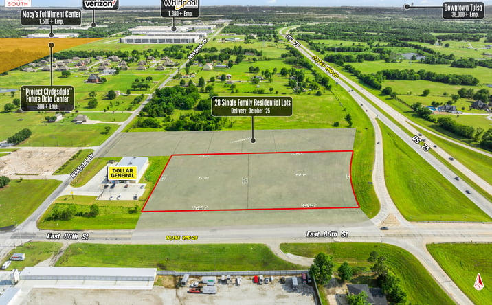 Pictures of Retail, Land, Restaurant property located at SEC Hwy 75 & 86th Street North, Owasso, OK 74073 for lease - image #1