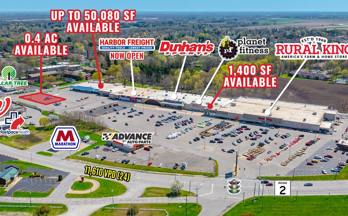 Pictures of Retail property located at 1460 W State Rd 2, La Porte, IN 46350 for lease - image #1