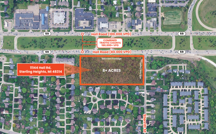 Pictures of Land property located at 11144 Hall Rd, Sterling Heights, MI 48314 for lease - image #1