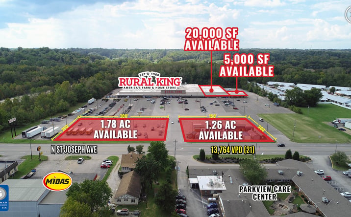Pictures of Retail, Land property located at 2800 N St Joseph Ave, Evansville, IN 47720 for lease - image #1