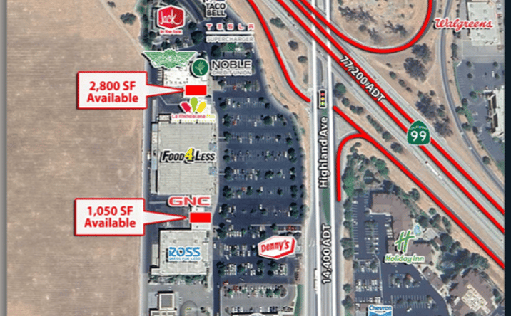 Pictures of Retail, Restaurant property located at 2851 Highland Ave, Selma, CA 93662 for lease - image #1