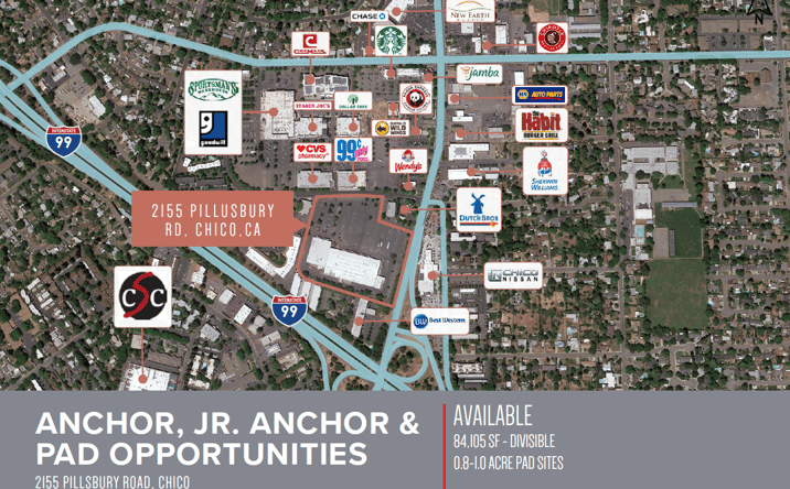 Pictures of Retail, Land property located at 2155 Pillsbury Rd, Chico, CA 95926 for lease - image #1
