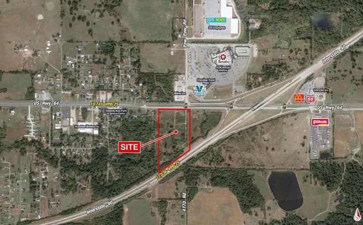 Pictures of Retail, Land property located at SWQ Hwy 64 & Interstate 40, Roland, OK 74954 for lease - image #1