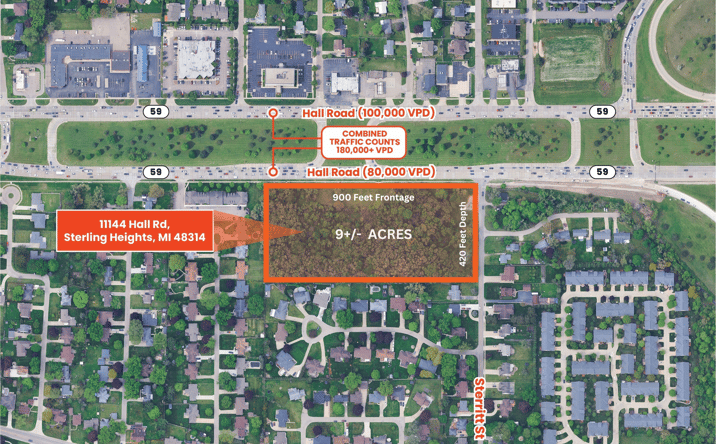 Pictures of Land property located at 11144 Hall Rd, Sterling Heights, MI 48314 for lease - image #1