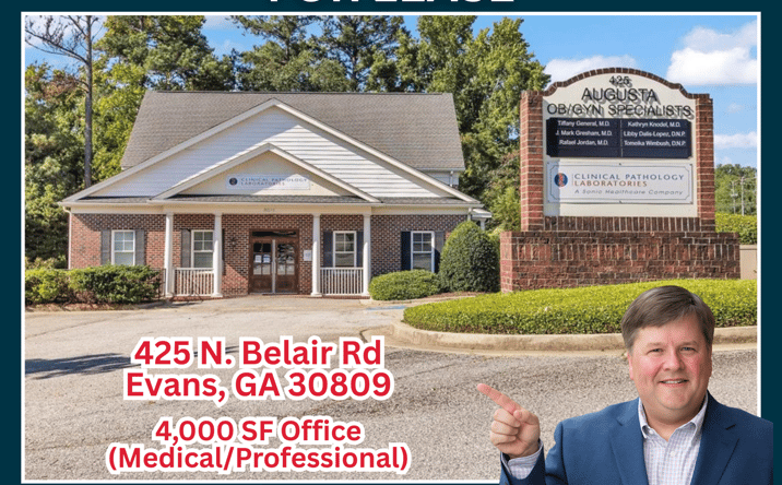 Pictures of Office property located at 425 N Belair Rd, Evans, GA 30809 for lease - image #1