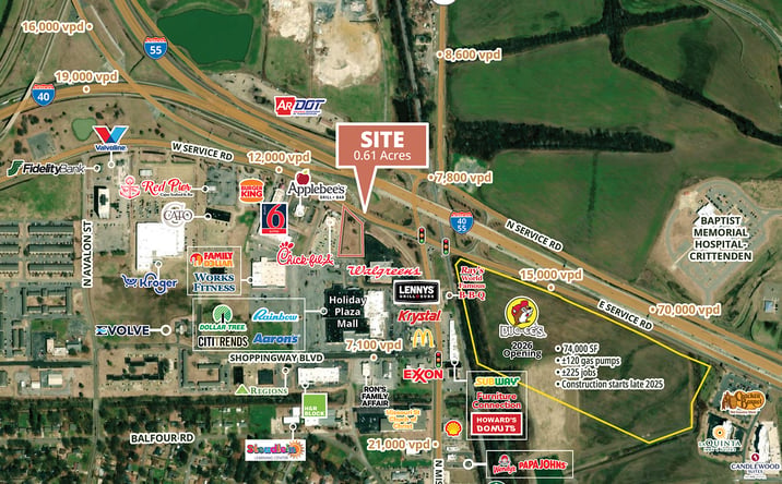 Pictures of Land property located at 206 West Service Rd, West Memphis, AR 72301 for lease - image #1