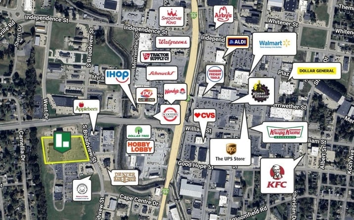 Pictures of Retail property located at 201 S Broadview St, Cape Girardeau, MO 63703 for lease - image #1