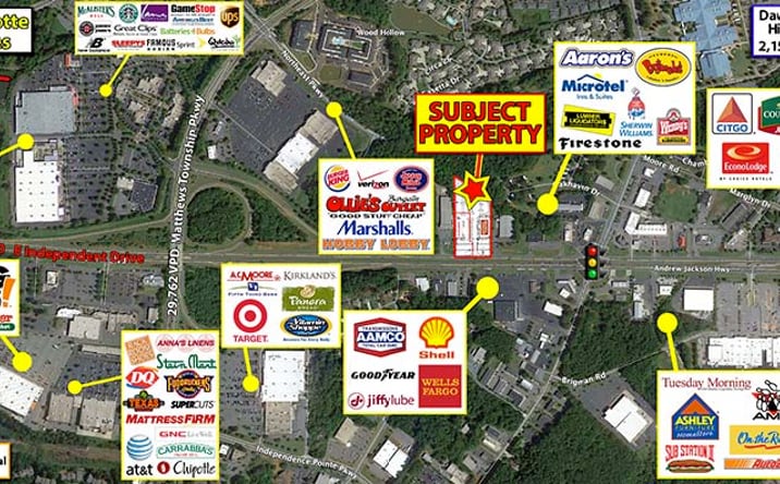 Pictures of Retail, Land property located at 11025 East Independence Boulevard, Matthews, NC 28105 for lease - image #1
