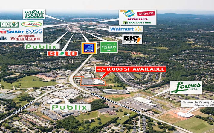 Pictures of Retail property located at 2607 Woodruff Road, Simpsonville, SC 29681 for lease - image #1