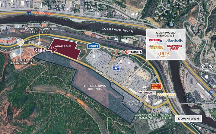 Pictures of Retail, Office, Restaurant property located at Midland Avenue & Wulfsohn Road, Glenwood Springs, CO 81601 for lease - image #1