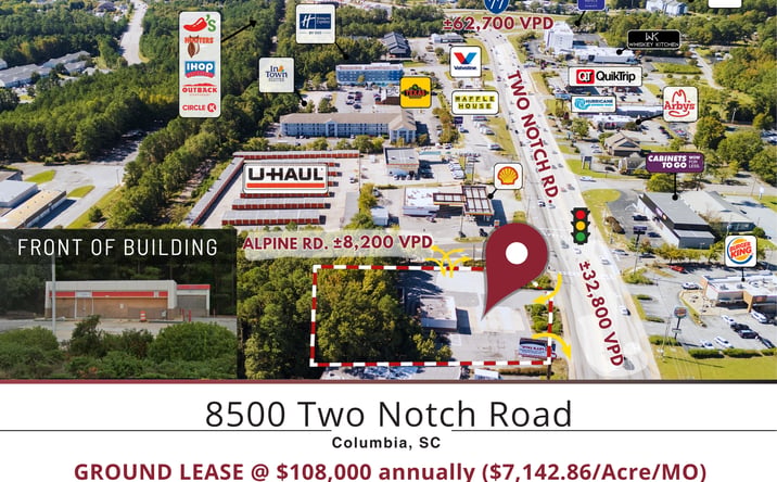 Pictures of Land, Special Purpose, Retail property located at 8500 Two Notch Rd, Columbia, SC 29223 for lease - image #1