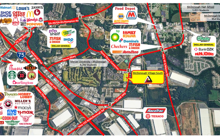 Pictures of Retail property located at 386-424 GA-155 S, McDonough, GA 30253 for lease - image #1