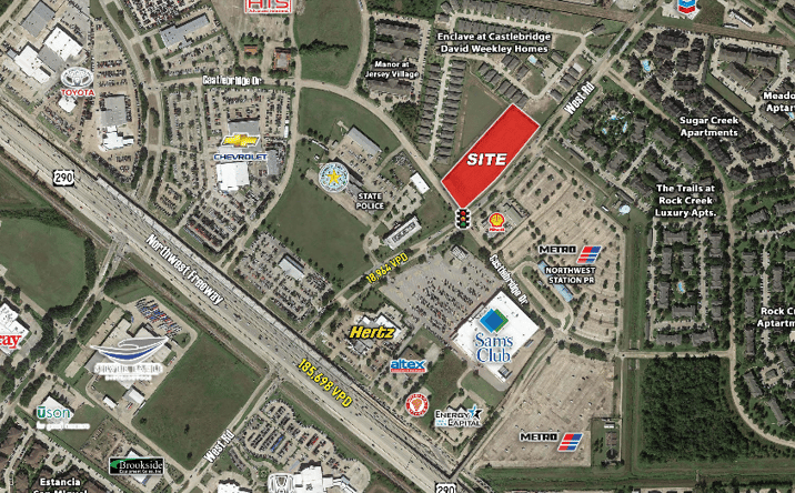 Pictures of Retail, Land property located at NWC West Rd. and Castle Ridge, Jersey Village TX, Jersey Village, TX 77065 for lease - image #1