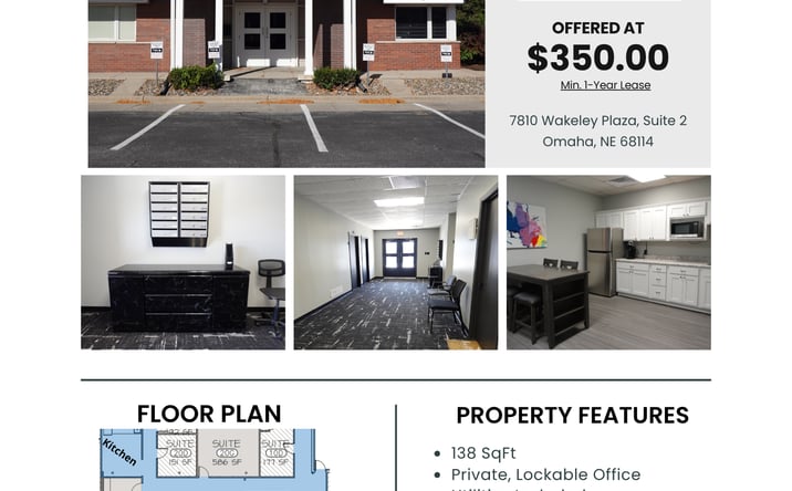 Pictures of Office property located at 7810 Wakeley Plaza, Omaha, NE 68114 for lease - image #1