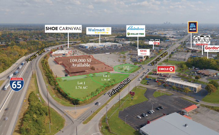 Pictures of Retail property located at 4641 Lafayette Rd, Indianapolis, IN 46254 for lease - image #1