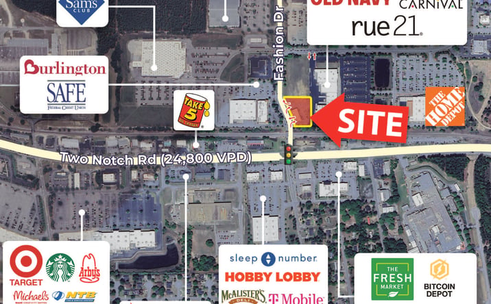 Pictures of Retail property located at 718 Fashion Dr, Columbia, SC 29229 for lease - image #1