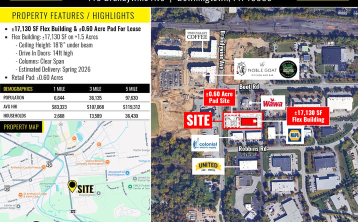 Pictures of Land property located at 415 Brandywine Ave, Downingtown, PA 19335 for lease - image #1