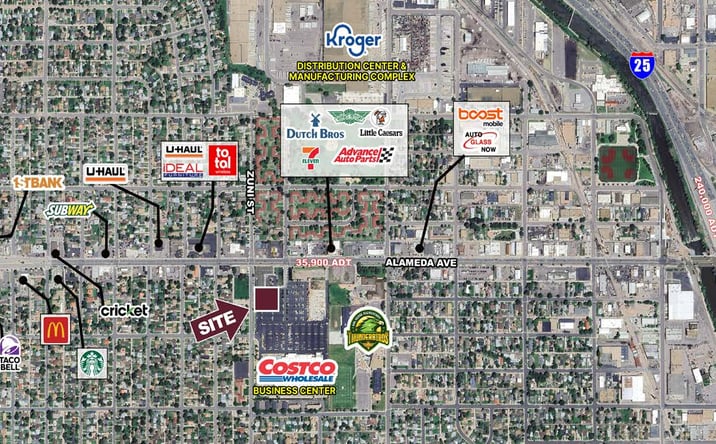 Pictures of Retail, Restaurant property located at NEC Alameda Ave & Zuni St, Denver, CO 80223 for lease - image #1