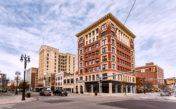 Pictures of Office property located at 1300 Broadway St, Detroit, MI 48226 for lease - image #1