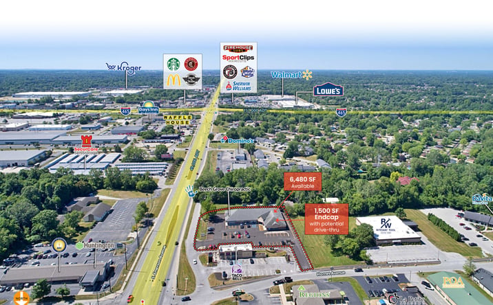 Pictures of Retail property located at 3850 S Emerson Ave, Indianapolis, IN 46203 for lease - image #1