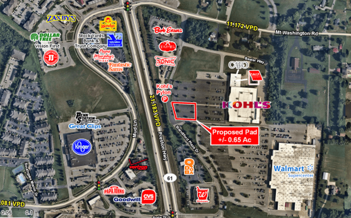 Pictures of Retail, Land property located at 11811 Standiford Plaza Drive, Louisville, KY 40229 for lease - image #1