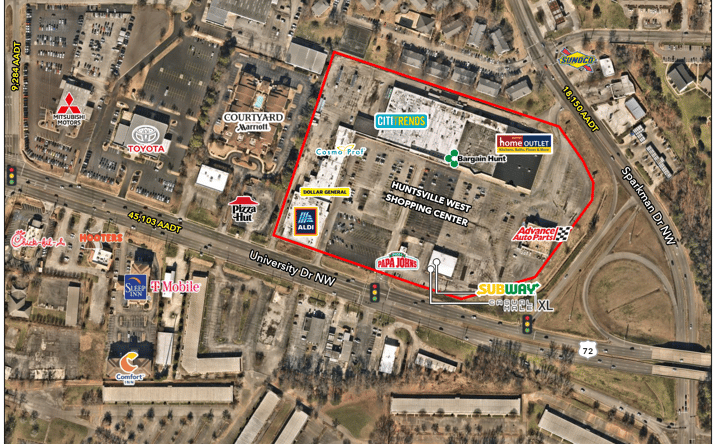 Pictures of Retail property located at 4710 University Dr, Huntsville, AL 35816 for lease - image #1