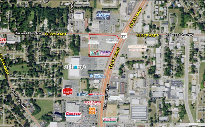 Pictures of Retail property located at 1407 Memorial Pkwy NW, Huntsville, AL 35801 for lease - image #1