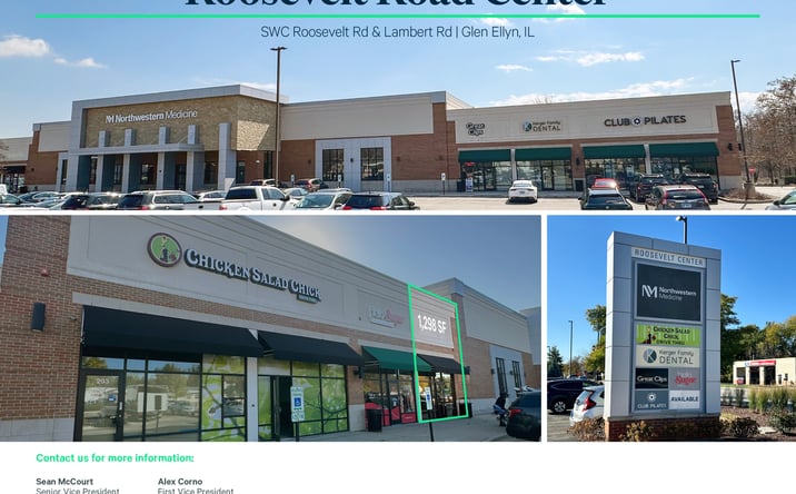 Pictures of Retail property located at 293 Roosevelt Rd, Glen Ellyn, IL 60137 for lease - image #1