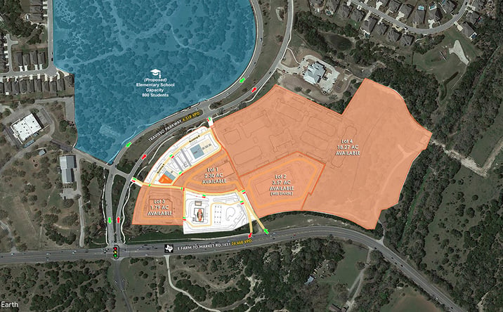 Pictures of Land property located at NEC W. Whitestone (F.M. 1431) & Travisso Parkway, Leander, TX 78641 for lease - image #1