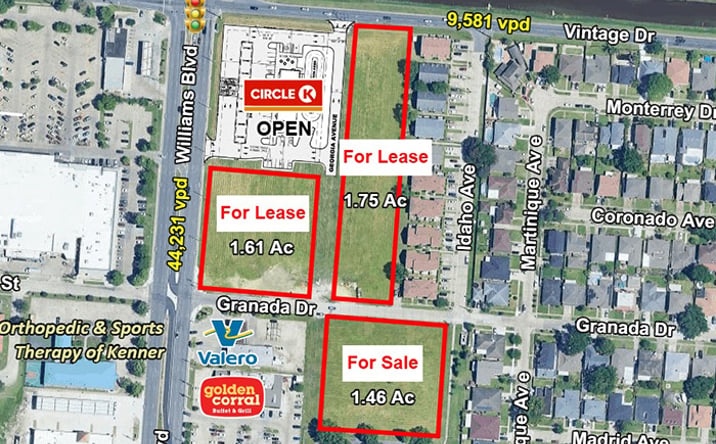 Pictures of Land property located at Williams Blvd, Kenner, LA 70065 for lease - image #1