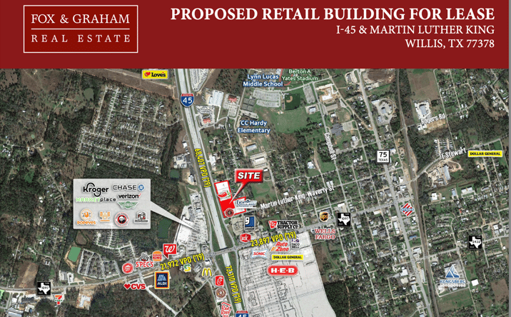 Pictures of Retail, Office, Restaurant property located at 12650 I-45, Willis, TX 77378 for lease - image #1