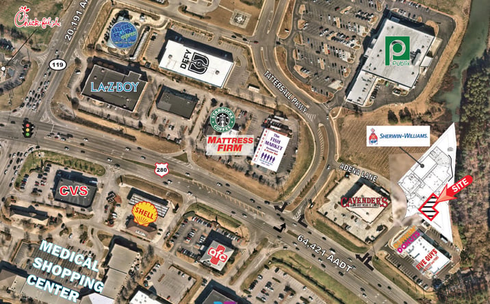 Pictures of Retail, Office, Land property located at 6309 Adena Ln, Hoover, AL 35242 for lease - image #1