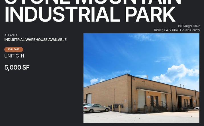 Pictures of Industrial property located at 1810 Auger Drive, Tucker, GA 30084 for lease - image #1