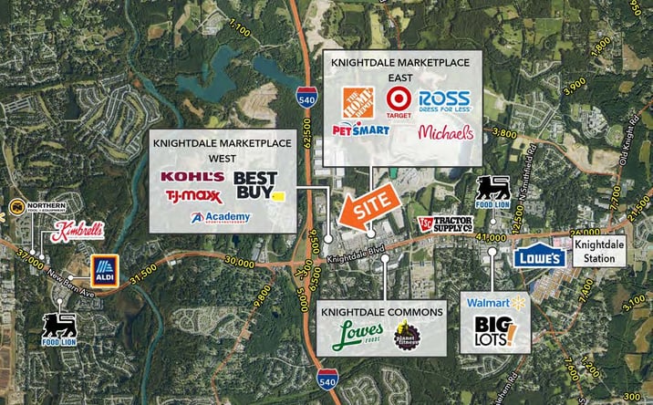 Pictures of Retail property located at 302 Hinton Oaks Blvd, Knightdale, NC 27545 for lease - image #1