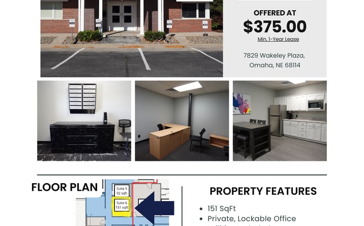 Pictures of Office property located at 7820 Wakeley Plaza, Omaha, NE 68114 for lease - image #1