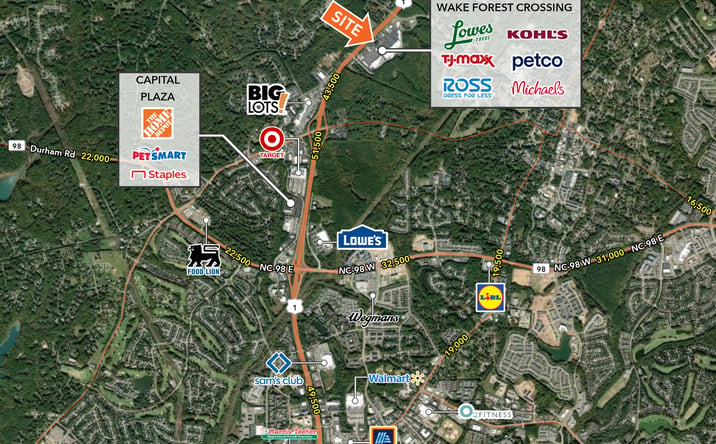 Pictures of Retail property located at 12620 Capital Blvd, Wake Forest, NC 27587 for lease - image #1