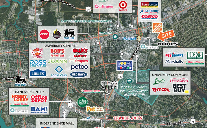 Pictures of Retail property located at 228 Old Eastwood Rd, Wilmington, NC 28403 for lease - image #1