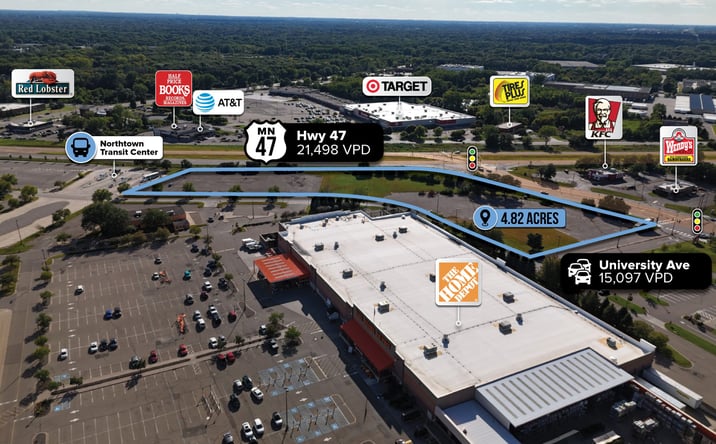 Pictures of Retail property located at 99 Northtown Dr NE, Blaine, MN 55434 for lease - image #1