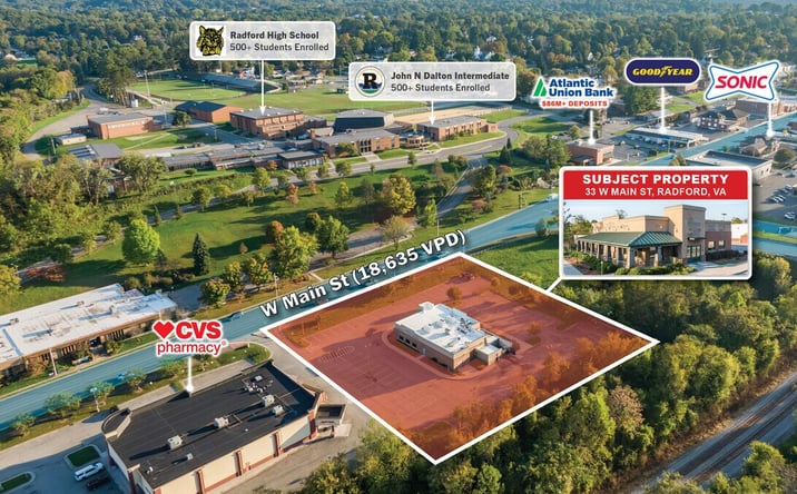 Pictures of Retail, Restaurant, Special Purpose property located at 33 W Main St, Radford, VA 24141 for lease - image #1