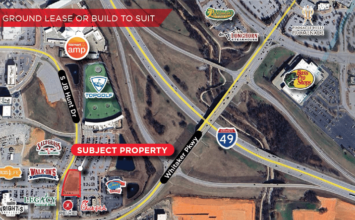 Pictures of Land property located at S JB Hunt Dr, Rogers, AR 72758 for lease - image #1