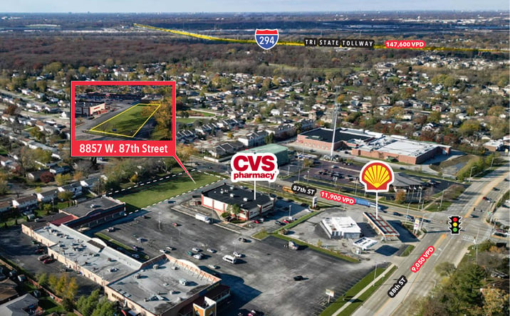 Pictures of Land property located at 8857 W 87th St, Hickory Hills, IL 60457 for lease - image #1