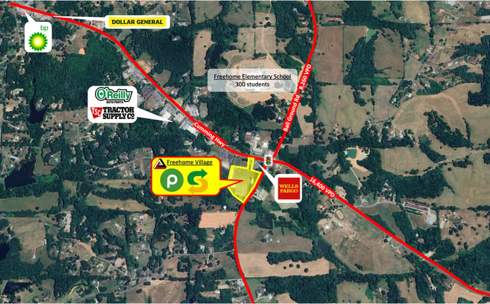 Pictures of Retail property located at 12424 Cumming Hwy, Canton, GA 30115 for lease - image #1