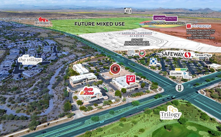 Pictures of Retail property located at El Mirage Rd & Vistancia Blvd, Peoria, AZ 85383 for lease - image #1