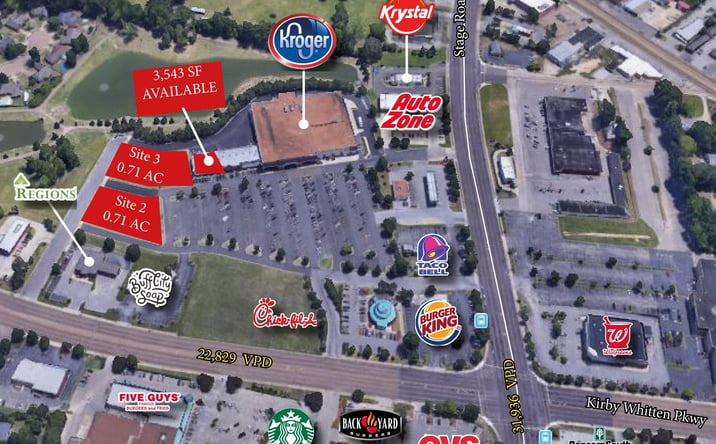 Pictures of Retail property located at 2942 Kirby Whitten Rd, Bartlett, TN 38134 for lease - image #1