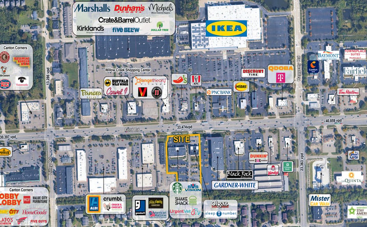 Pictures of Retail property located at 41725 - 41865 Ford Road, Canton, MI 48187 for lease - image #1